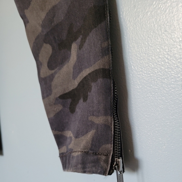 Zara Basic Moto Camouflage Pants Size 4 Green - Picture 3 of 11